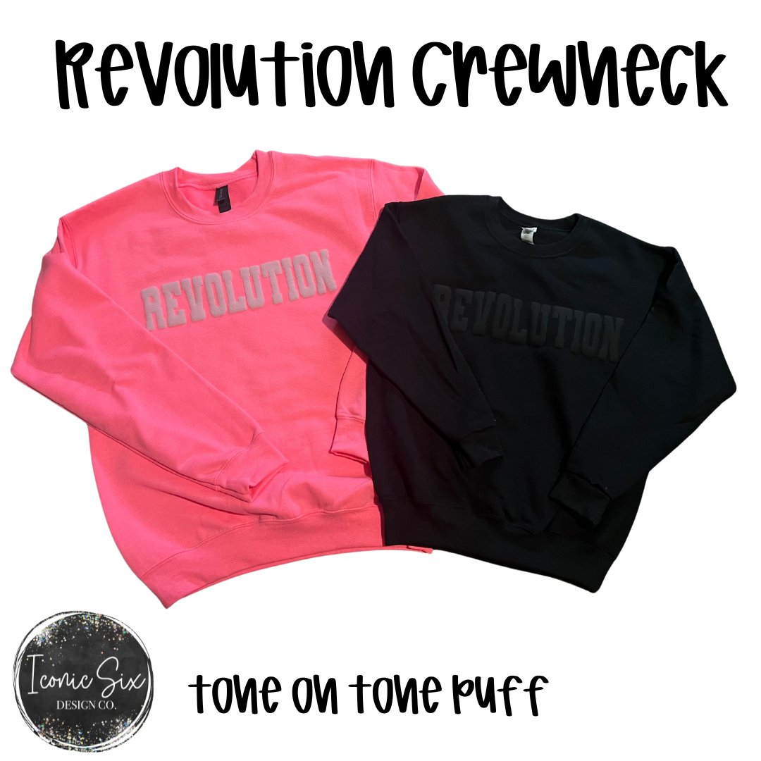 Tone on Tone Puff Crewneck