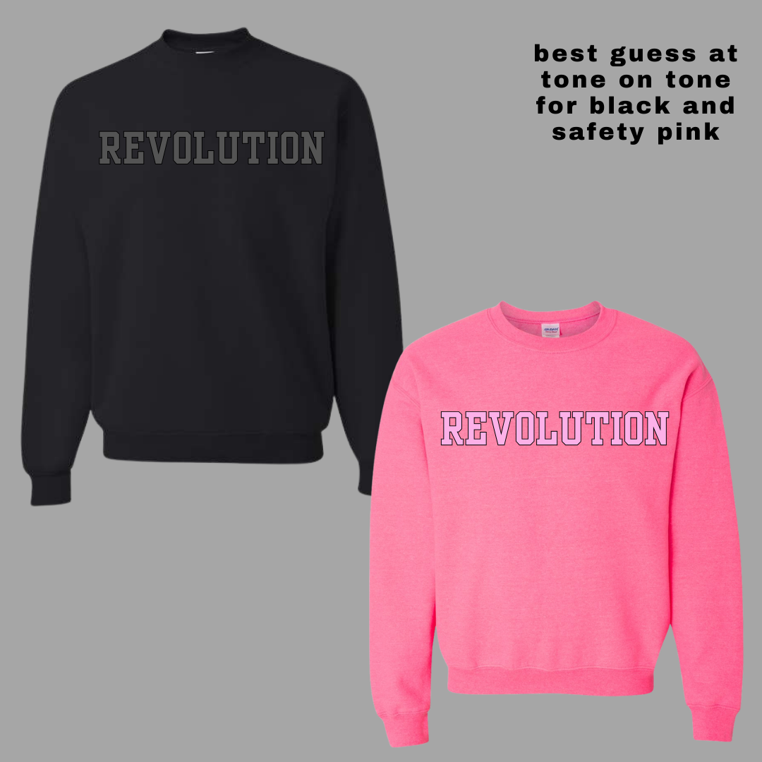 Tone on Tone Puff Crewneck