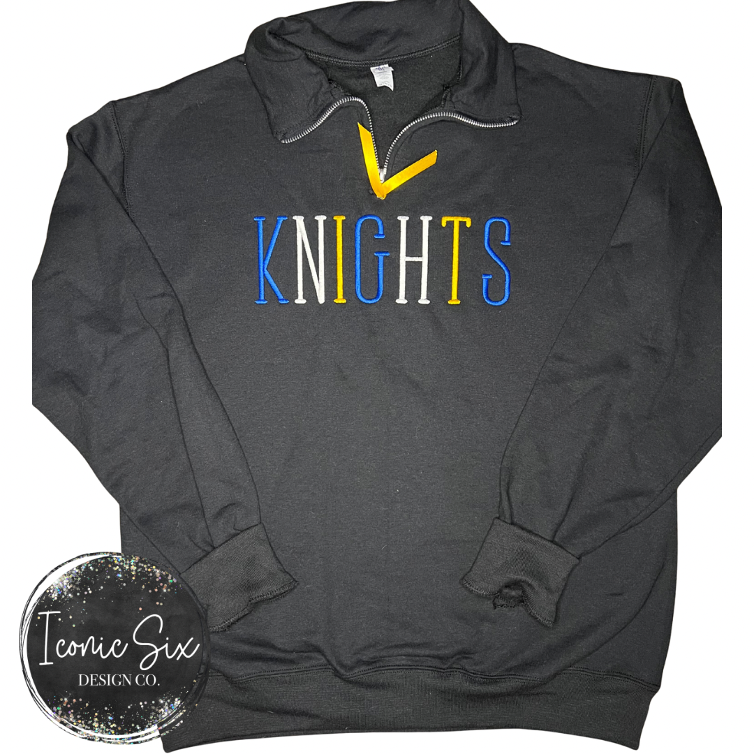 Embroidered Quarter Zip