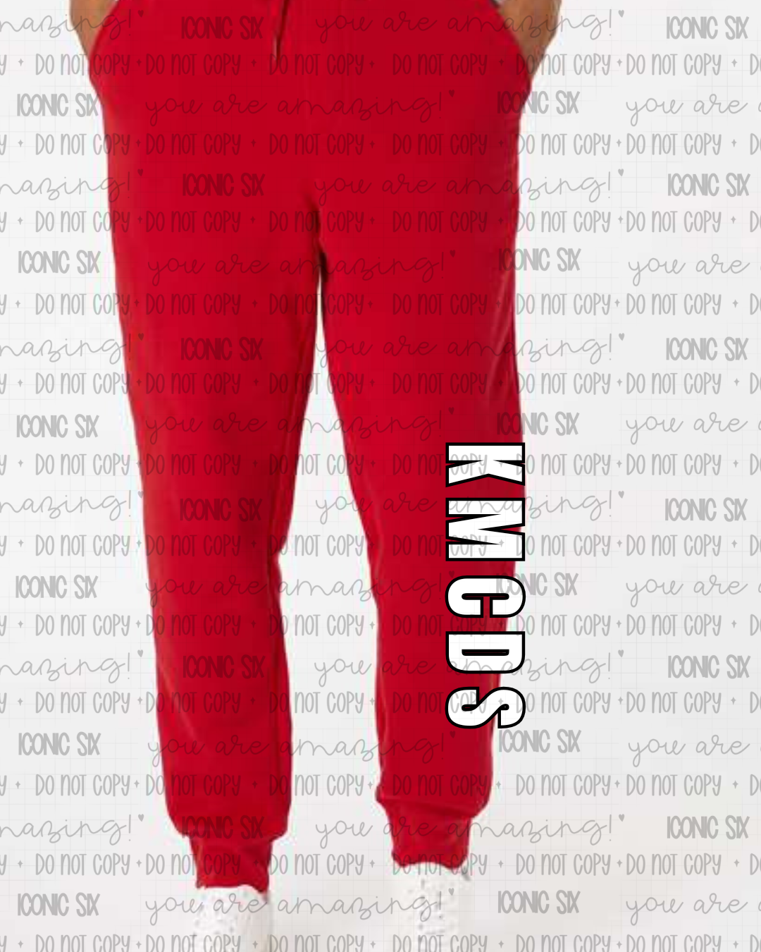 Red KMC Joggers *Adult only*