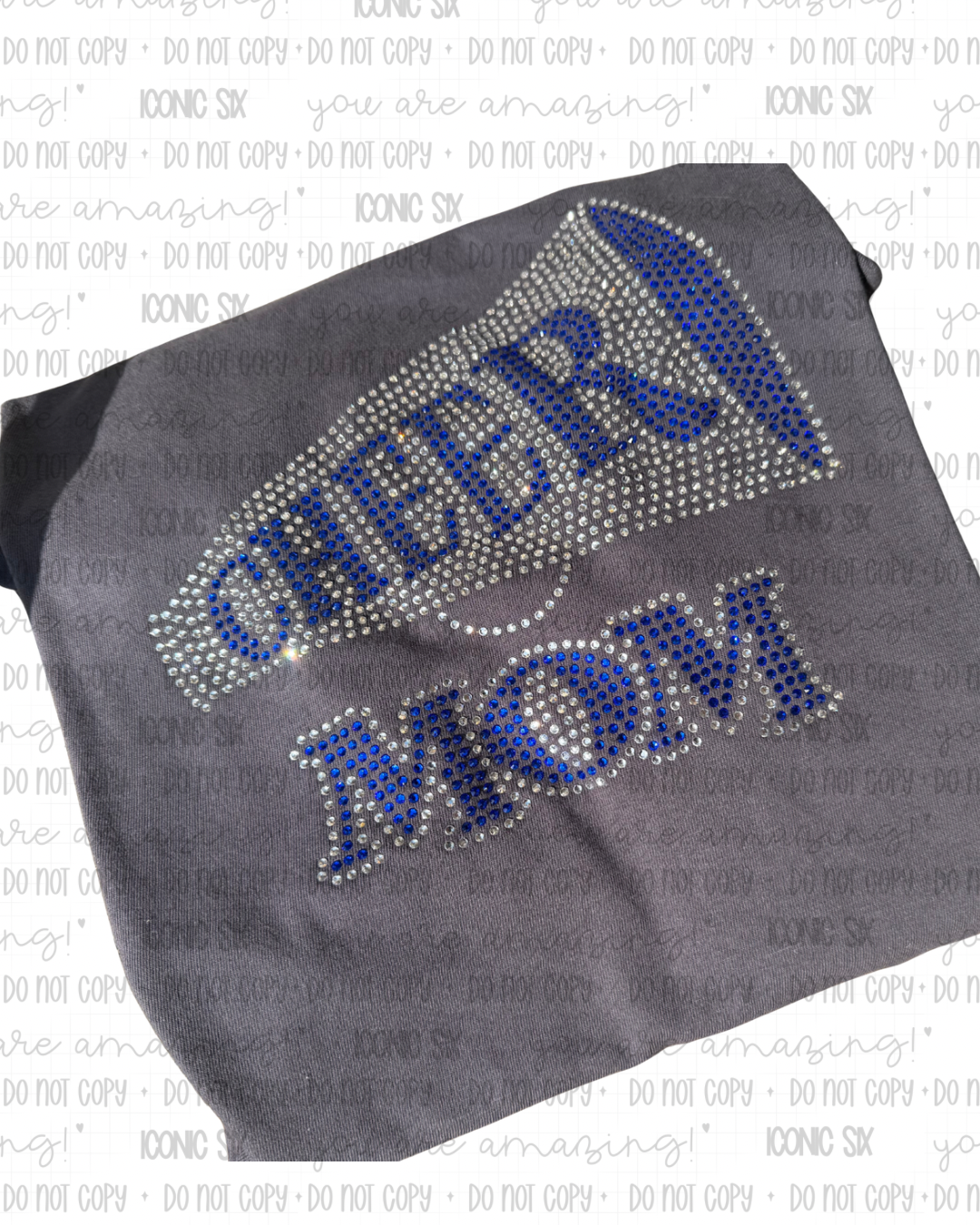 Fully Rhinestone Cheer Mom T-shirt