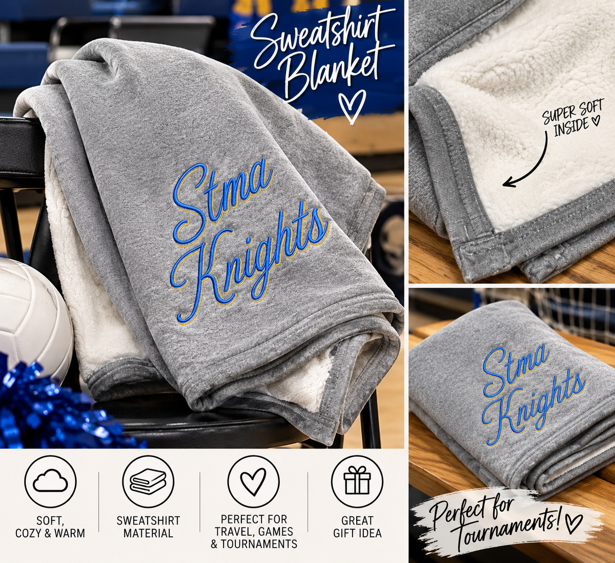 Knights Sweatshirt Blanket