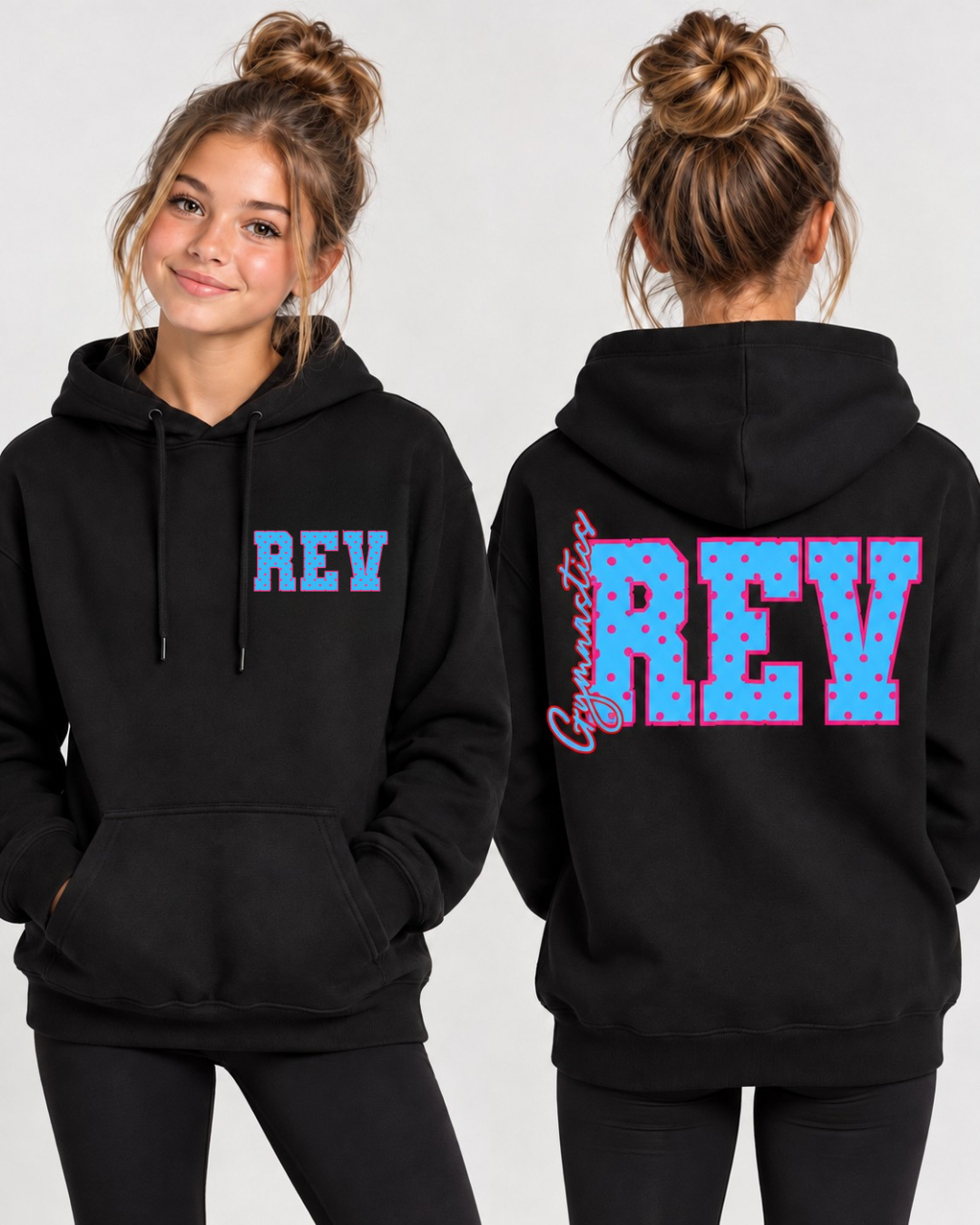 Rev Gymnastics Polka dot Hoodie