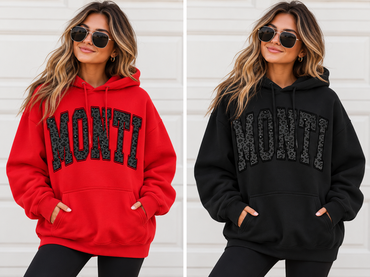 Faux Glitter Cheetah Monti Sweatshirt