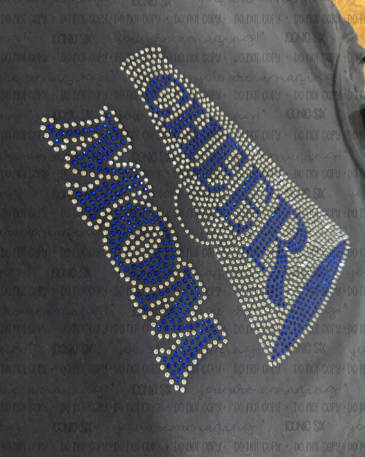 Fully Rhinestone Cheer Mom T-shirt