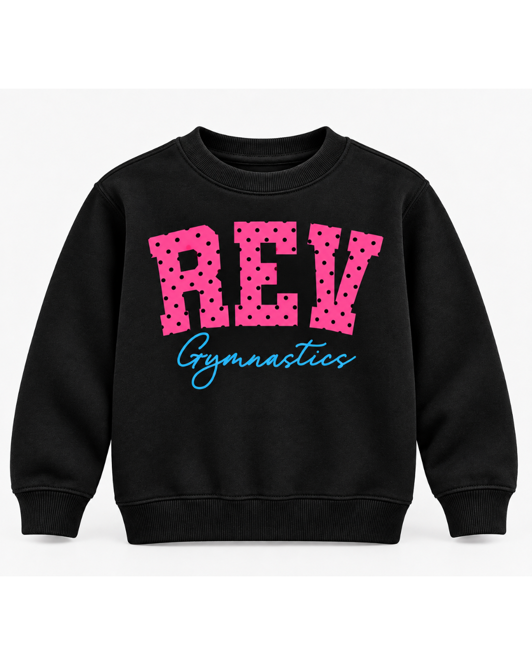 Black Polka Dot Rev Crew