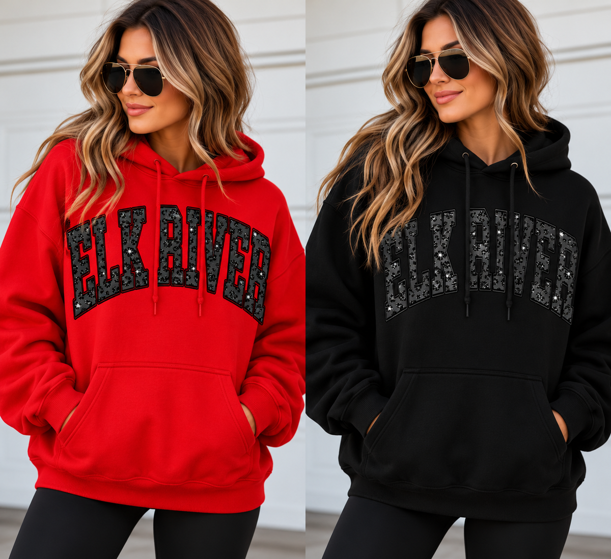 Faux Sparkle Elk River Cheetah Sweatshirt