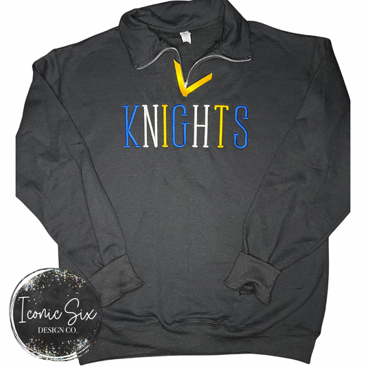 Embroidered Quarter Zip