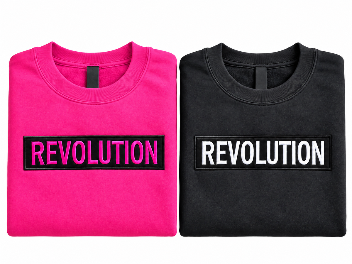 Satin Embroidered Revolution Crew