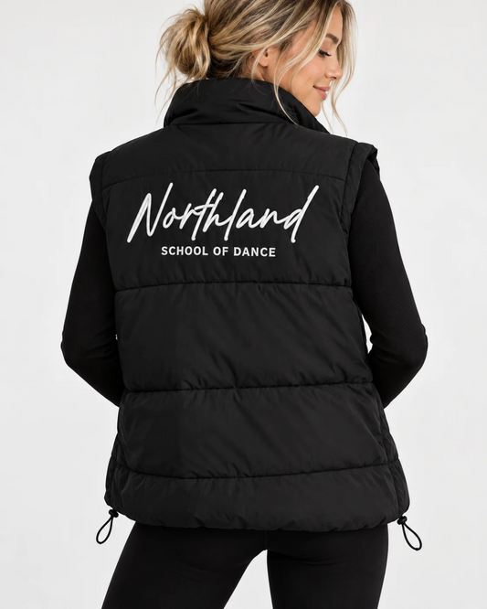 Women's Embroidered Puffer Vest